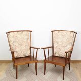 Pair of Éventail armchairs signed Baumann 89