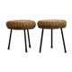 Tabouret bas en rotin