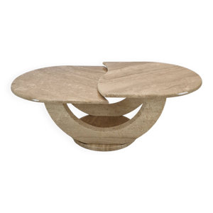Table basse en travertin, - 1980s