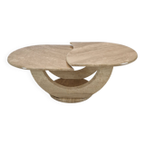 Table basse en travertin, italie, 1980s