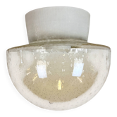 Lustre en porcelaine blanche vintage, années 1970