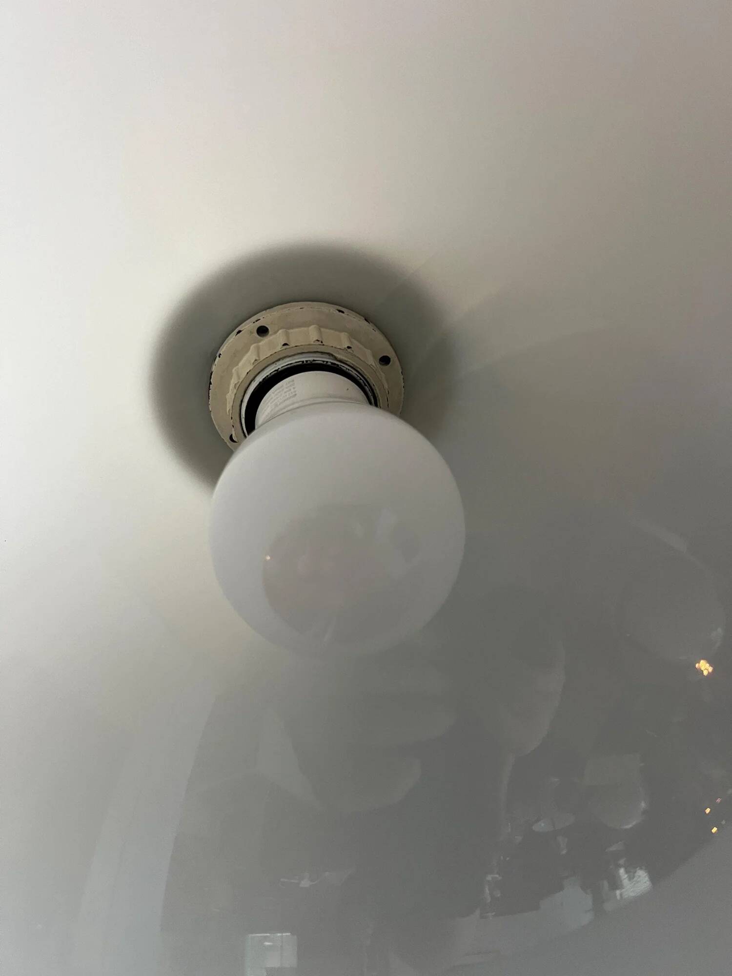 Lampadaire vintage en verre acrylique blanc style spatial