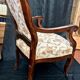 Shepherdess armchair in rosewood fleuron shell Napoleon III