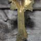 Pair of bronze and gold metal floral wall sconces, flower wall lamp.