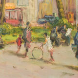 Francisco Planas Doria, Cityscape Painting, Barcelona