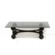 Grande table basse vintage brutaliste Space Age avec plateau en verre fabriquée dans les années 70
