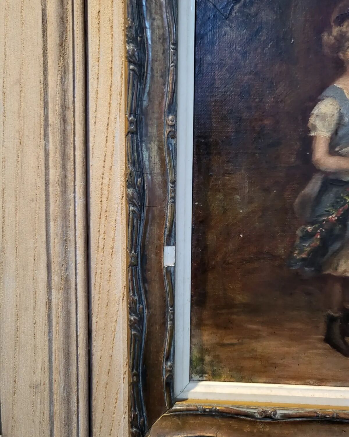 Oil on canvas to the girl