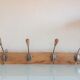 Four-headed wooden hook / vintage 60s-70s