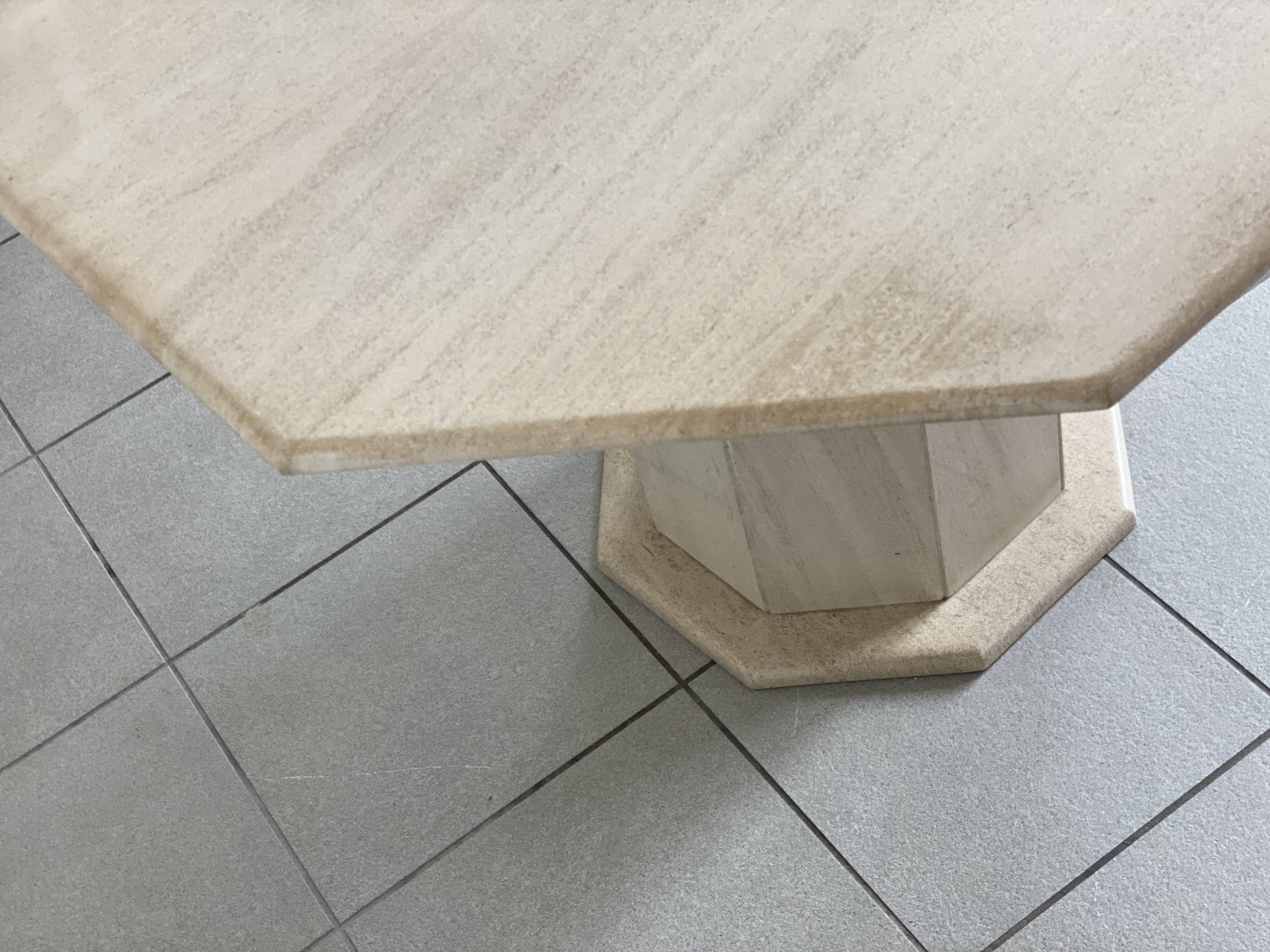 Table en travertin vintage