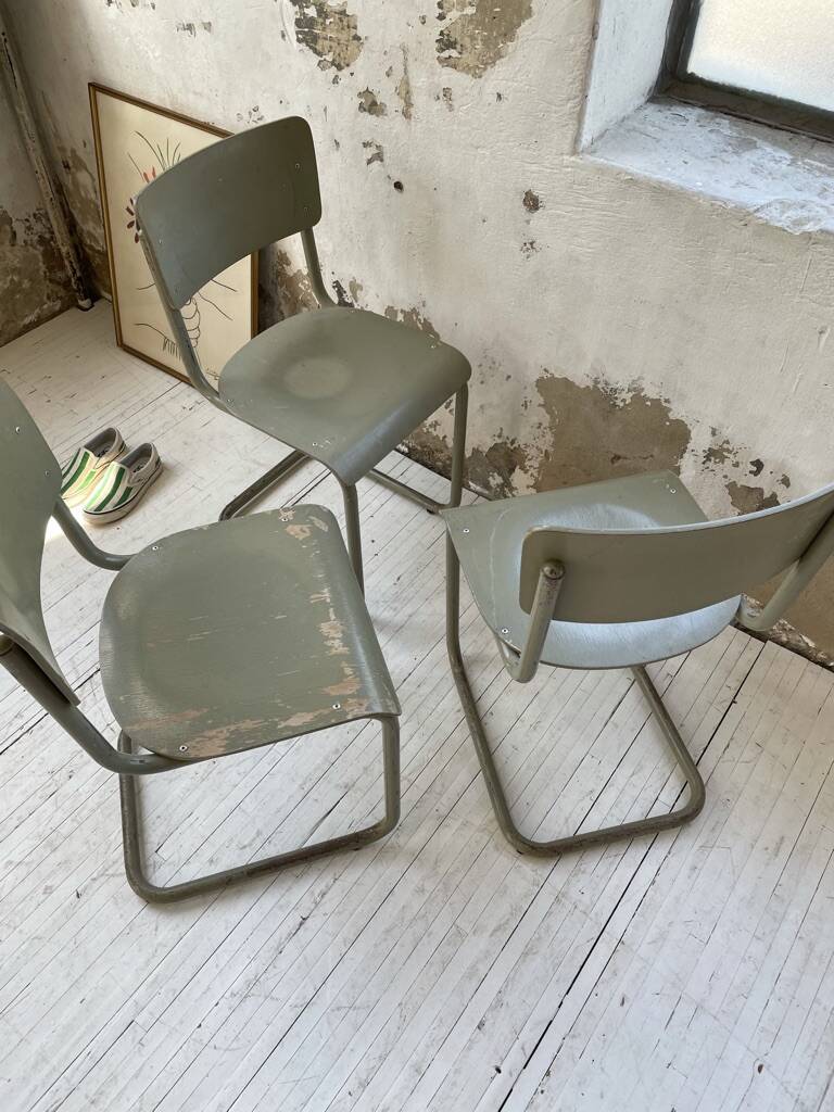 Trio of Tubax chairs 1950
