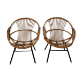 Pair of rattan chairs