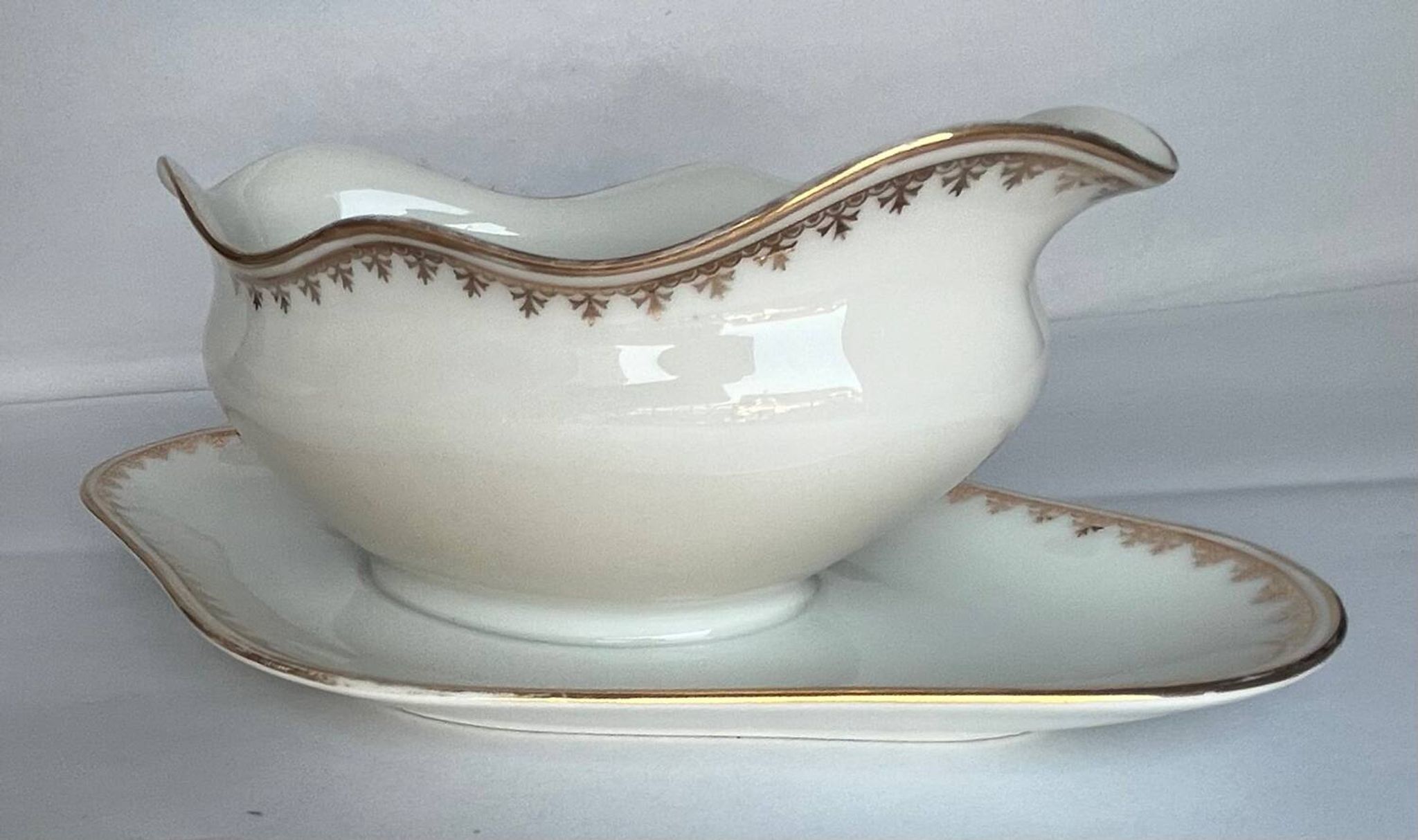 White porcelain gravy boat