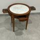 Low bouillotte side table with a pull and drawers.