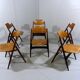 Set of 6 Egon Eiermann SE 18 folding chairs Wilde + Spieth, 1950s