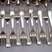 LCF set of 36 silver cutlery for starters and desserts, 1950s design Le Couvert Français