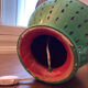 Handcrafted green ceramic lamp