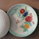Rare pair of plates in salins flowery slurry