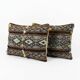 Set of 2 vintage kilim cushion covers 41x61 cm