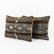 Set of 2 vintage kilim cushion covers 41x61 cm