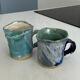 Set of 2 glazed ceramic mugs – Handmade rustic mugs