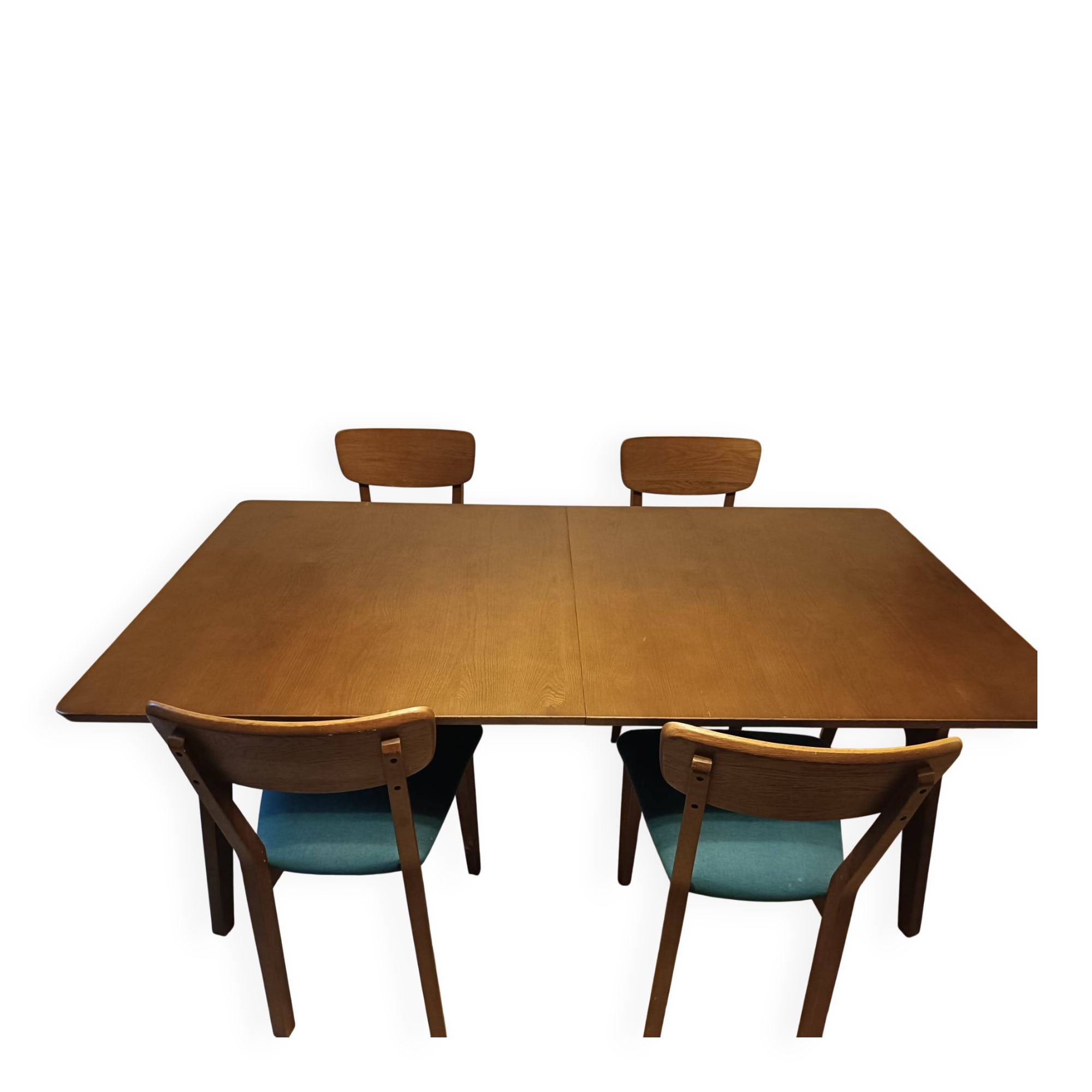 Solid oak extendable table Jenson for 6/8 people