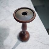 Large solid wood candle holder
