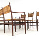 Ensemble de salle à manger 'Bologne' - canapé 3 places - 3 chaises - style moderne du milieu du siècle