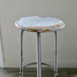 Wooden and metal high stool, 1960s