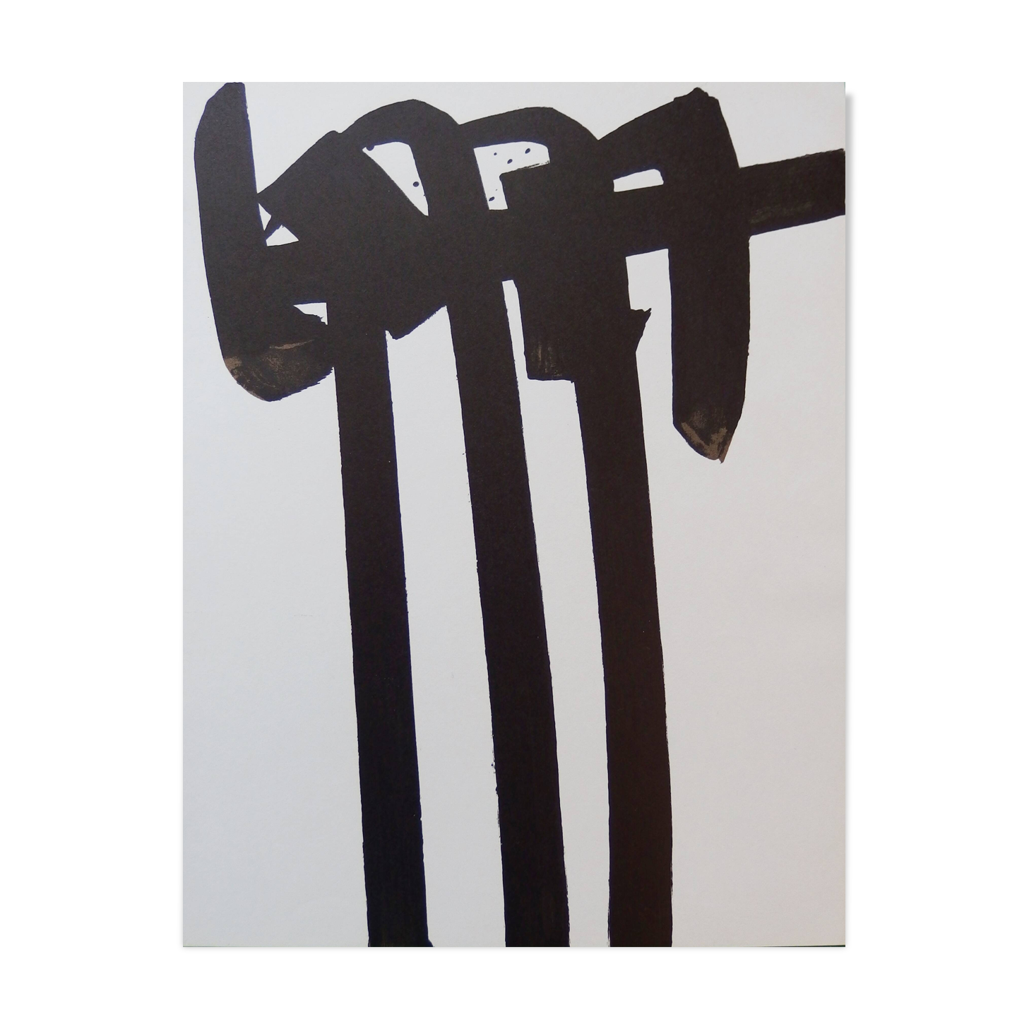 Pierre soulages: lithograph no. 28 - original lithograph