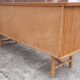 Console table in rattan and bamboo, (Attributed to Audoux-Minet)