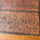 Coffee table herbarium solid oak and ceramic 1950