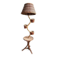 1960s rattan floor lamp – 3-in-1