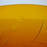 Blown and chiseled crystal vase