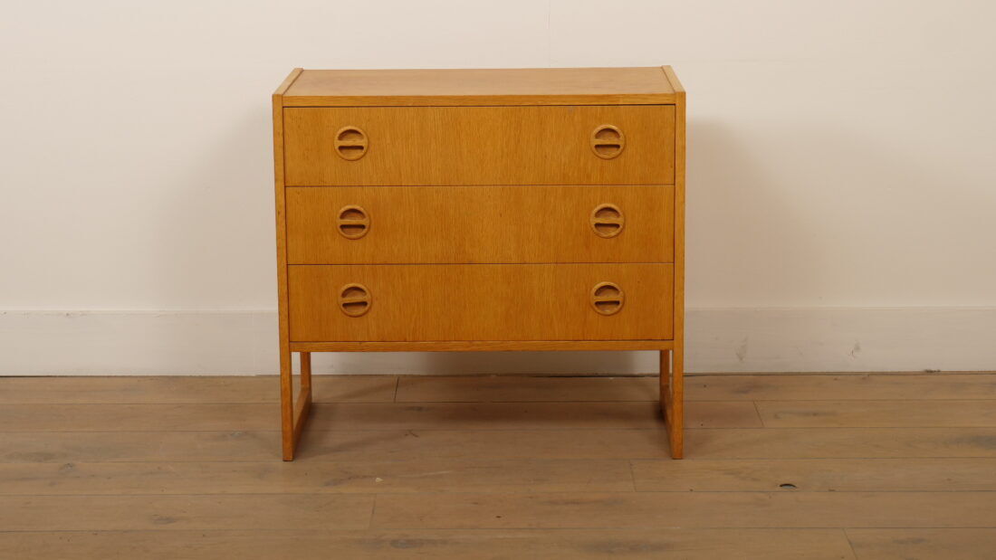Commode vintage | 3 tiroirs | Arne Wahl Iversen | Chêne