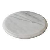 Rotating cheese platter in white marble