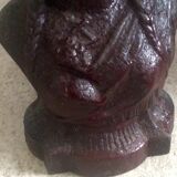 Pair of old andirons, Alsatian busts