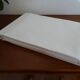 Drap plat "fleur bleue" lin toile métis 310 x 220 cm - blanc
