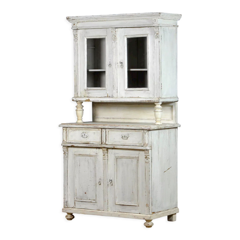 Vaisselier de cuisine en pin massif, années 1920 Selency