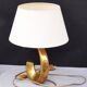 Lampe de table sculpturale en laiton en forme de vague