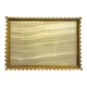 Plateau de bureau en onyx avec galerie en laiton