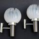 Pair of wall lamps Mazzega opalescent Murano Italy