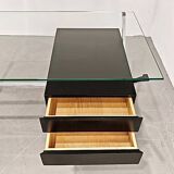 Chrome desk, glass and wood by Franco Albini for Knoll International.