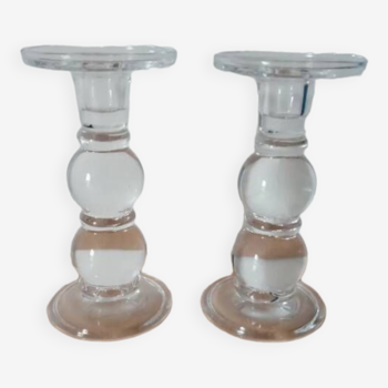 Glass candle holders