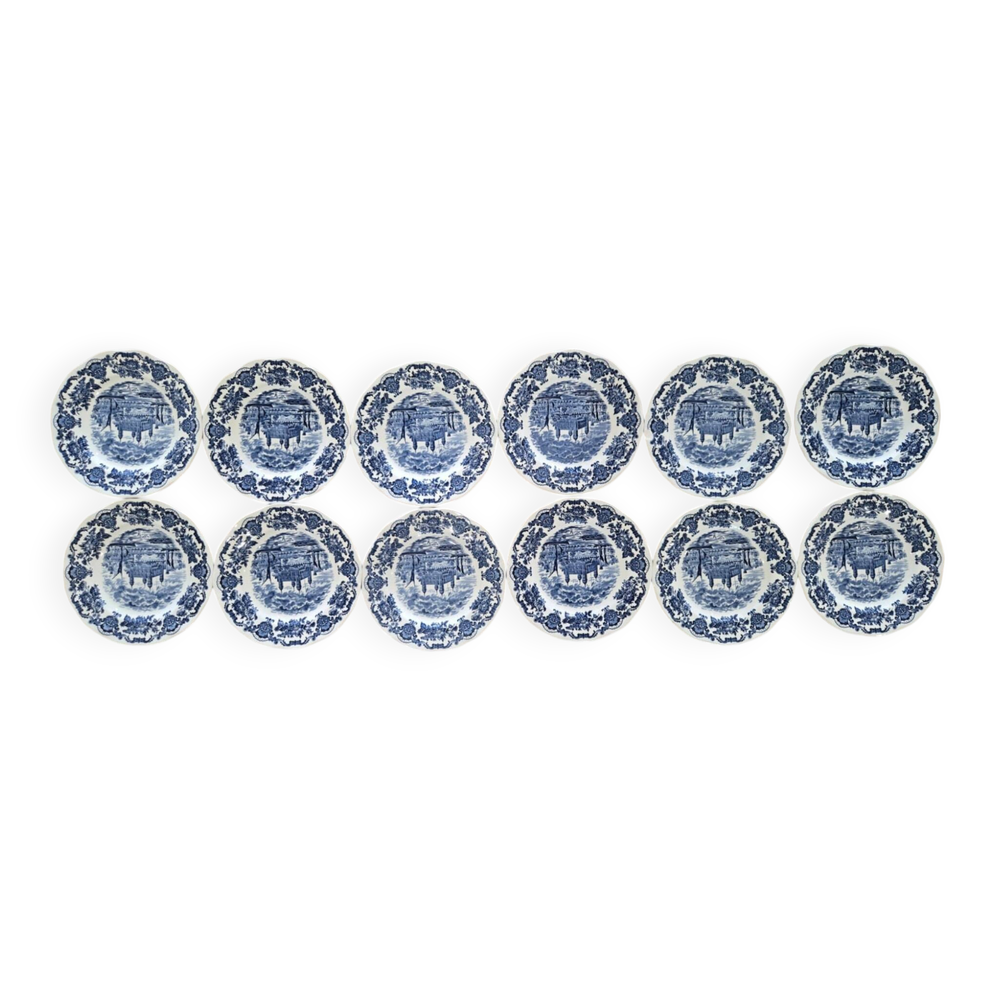 12 New Flat Plates Enoch Wedgwood Royal Homes of Britain