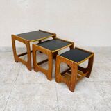 Teak nesting coffee table