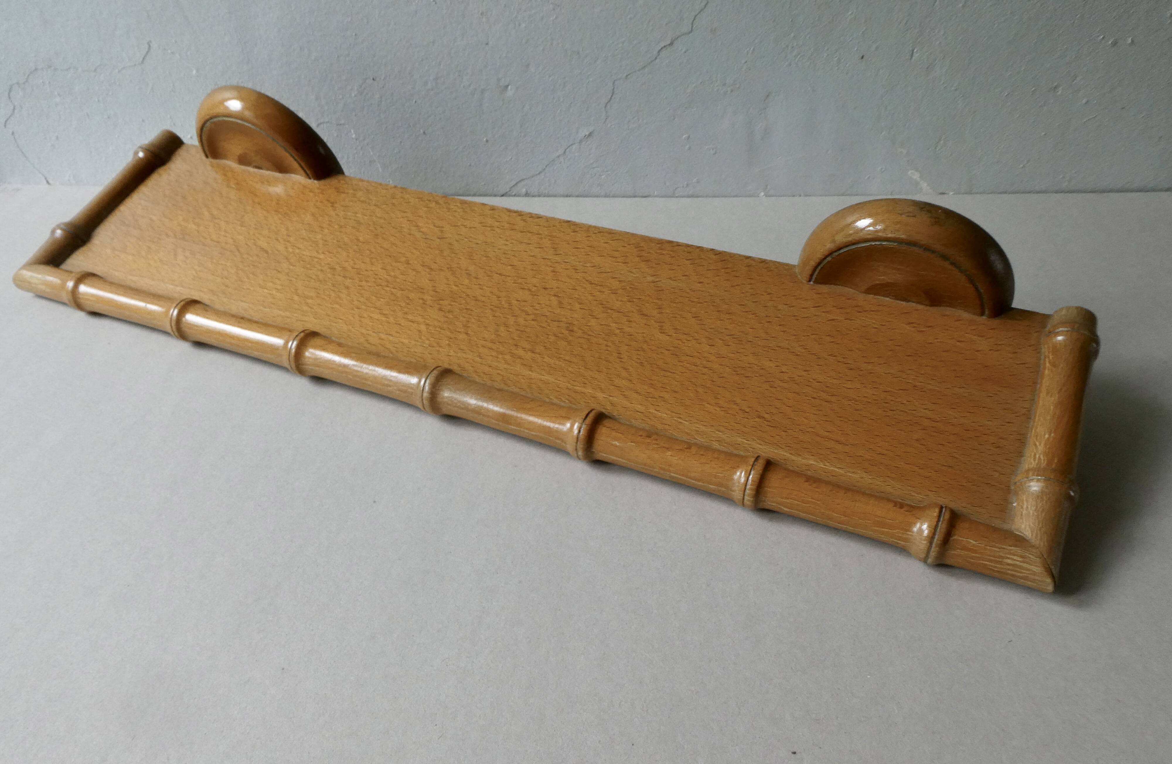 Wooden wall shelf, imitating bamboo