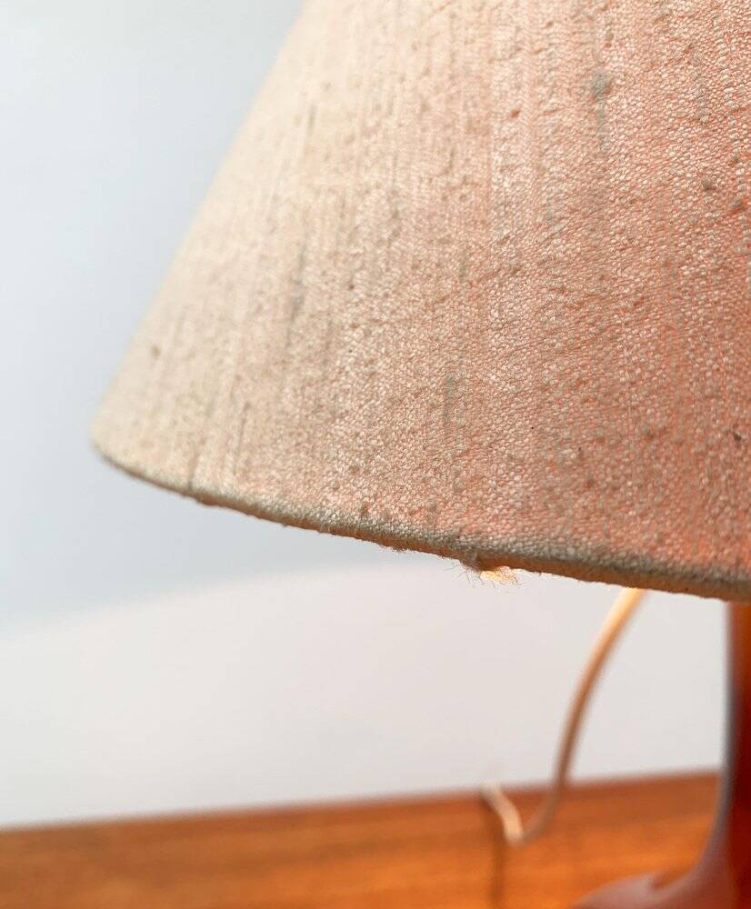 Mid-century Danish glass table lamp by Holmegaard