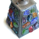 Glass and lead pendant lamp by Peter Marsh, 50s