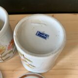 5 vintage spice pots