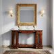 Empire console in mahogany and white marble, 19th century.